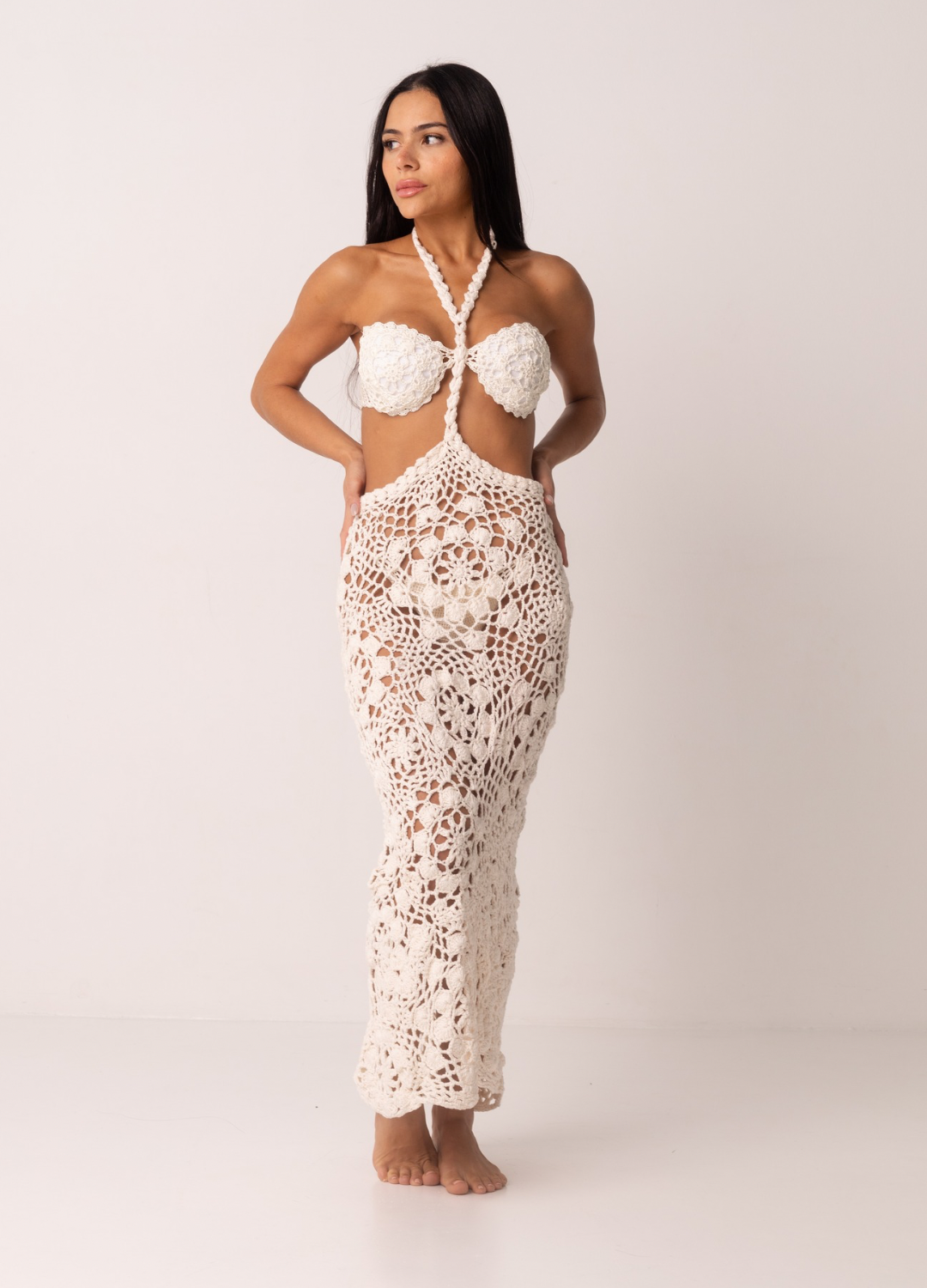 Saia longa San Andres Mosaico - Off white – Preá