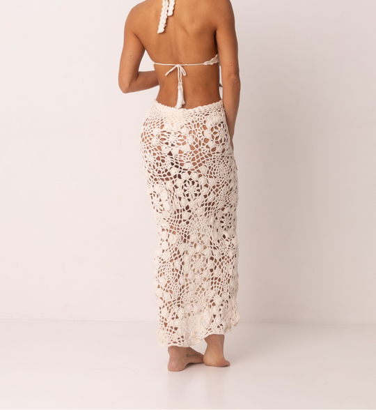 Saia longa San Andres Mosaico - Off white