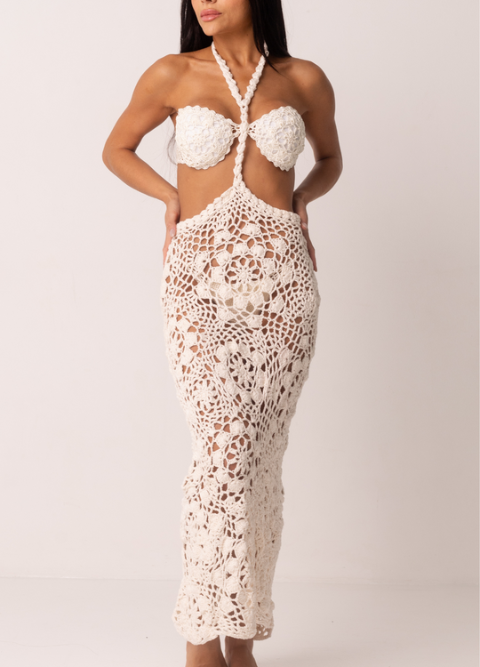 Saia longa San Andres Mosaico - Off white