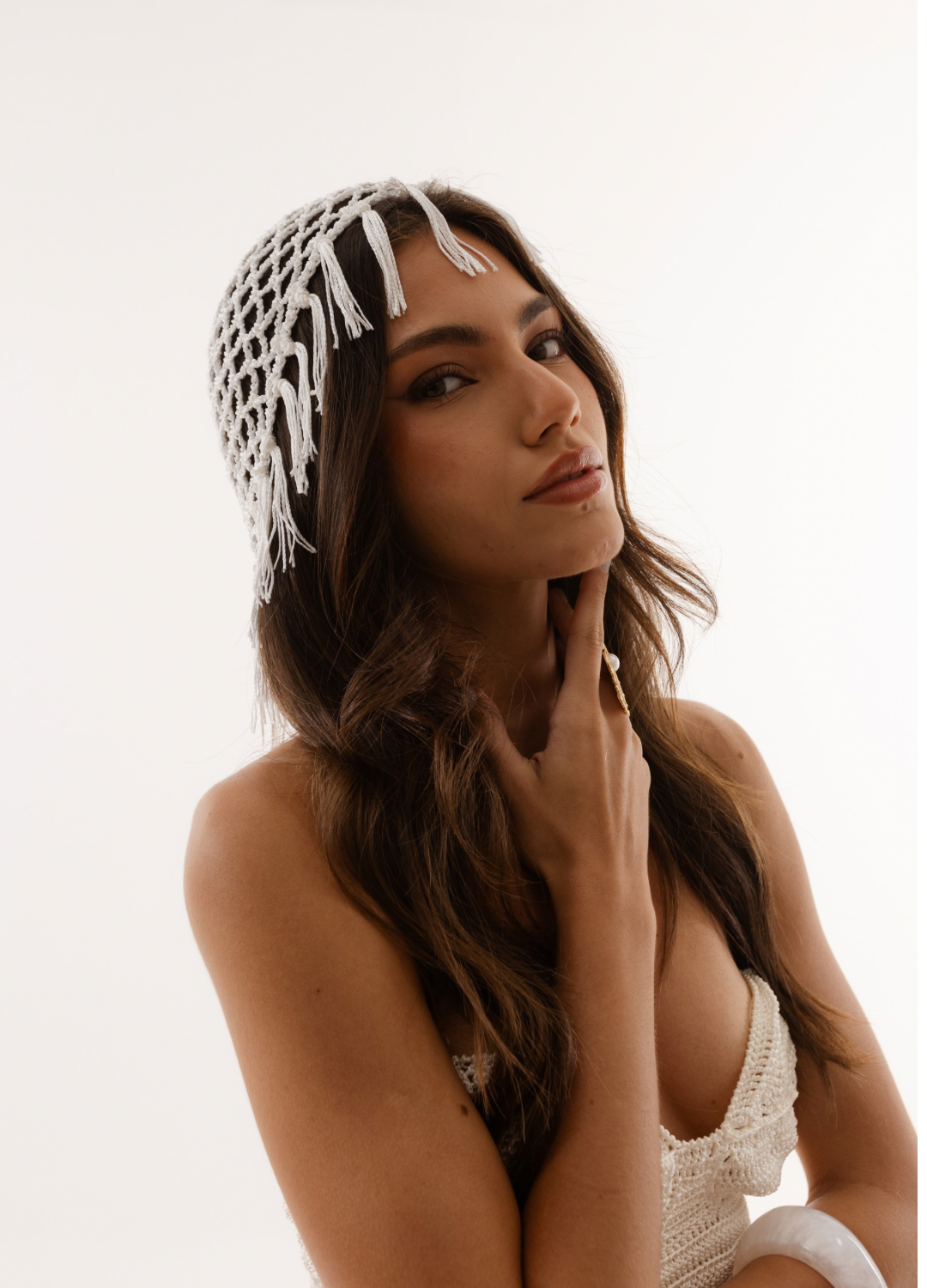 Headpiece branca franjas - Parioli