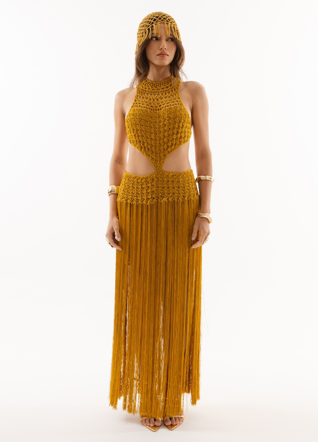 Headpiece Franjas Dourada - Parioli