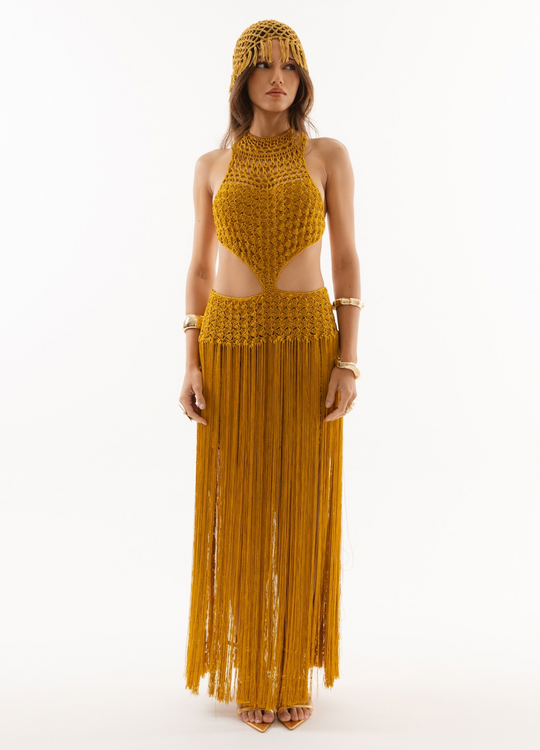 Headpiece Franjas Dourada - Parioli