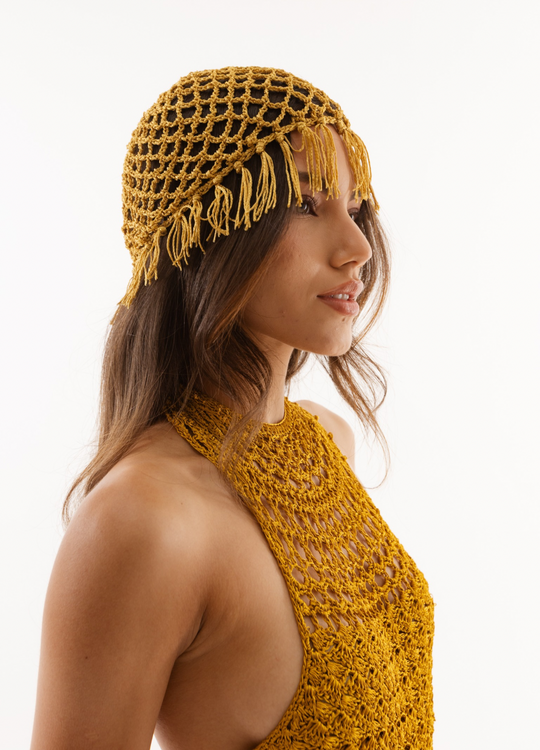 Headpiece Franjas Dourada - Parioli